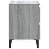 Nightstand with Metal Legs Grey Sonoma 40 x 35 x 50 cm