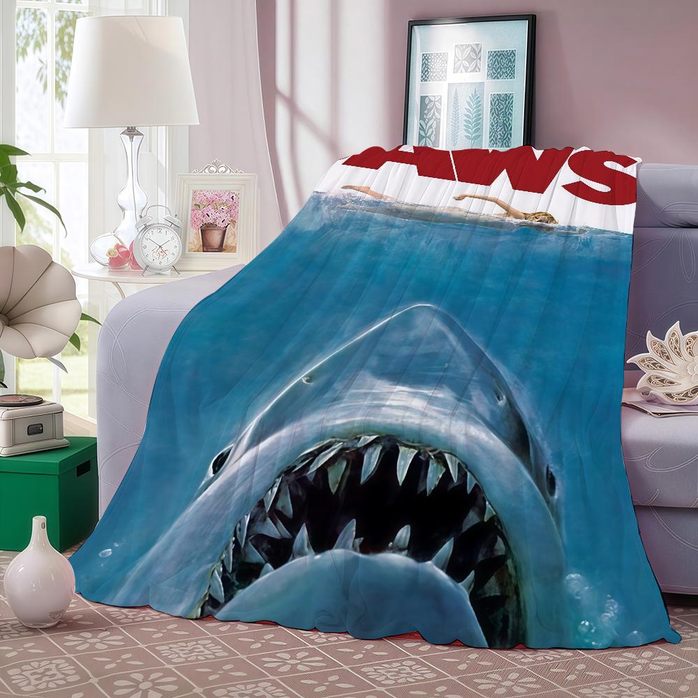 Horrorfilm J Der weiße Hai Decke Für Sofa Büro Bett Flugzeug Reisen Schlafen Entspannen Camping Weich Und Warm