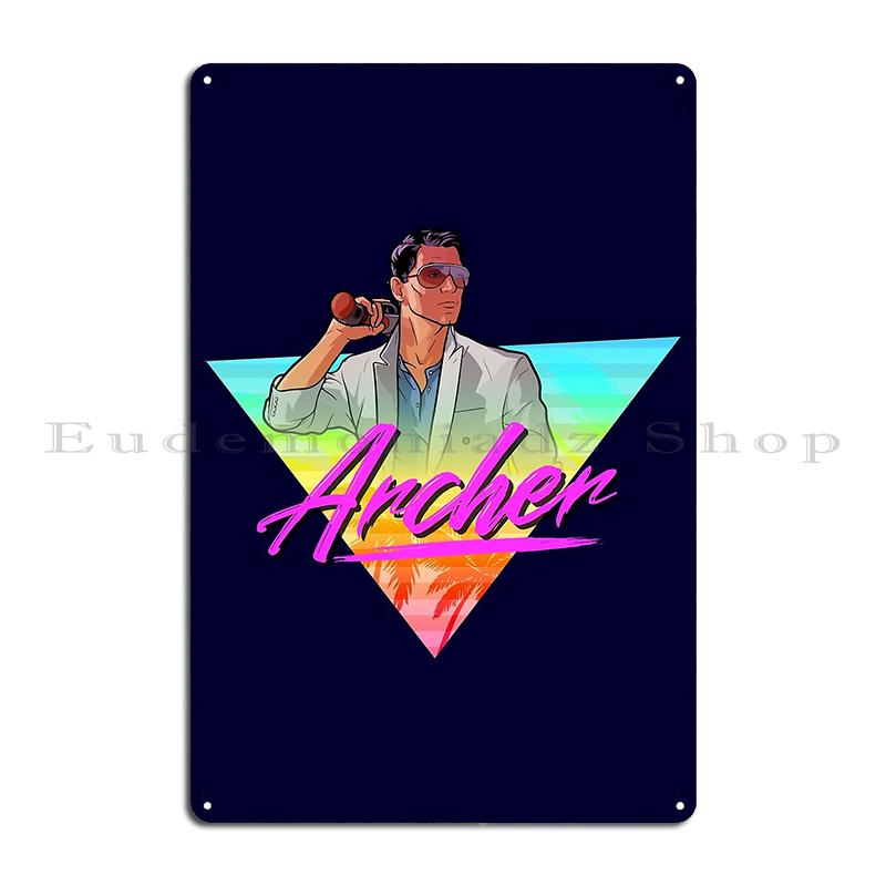 Nacht in Miami: Vaporwave-Vibes Oldtimer in Vice City Metalldekoration Clubparty Malerei Dekor Kino Blechschild Poster