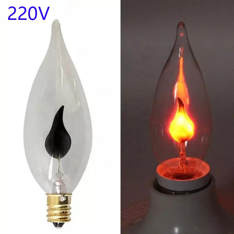 E14 E27 Flame Bulb LED Dynamic Flame Effect Light Bulb 9W 15W Corn Bulb AC110V 220V Creative Flickering Emulation Decor LED Lamp