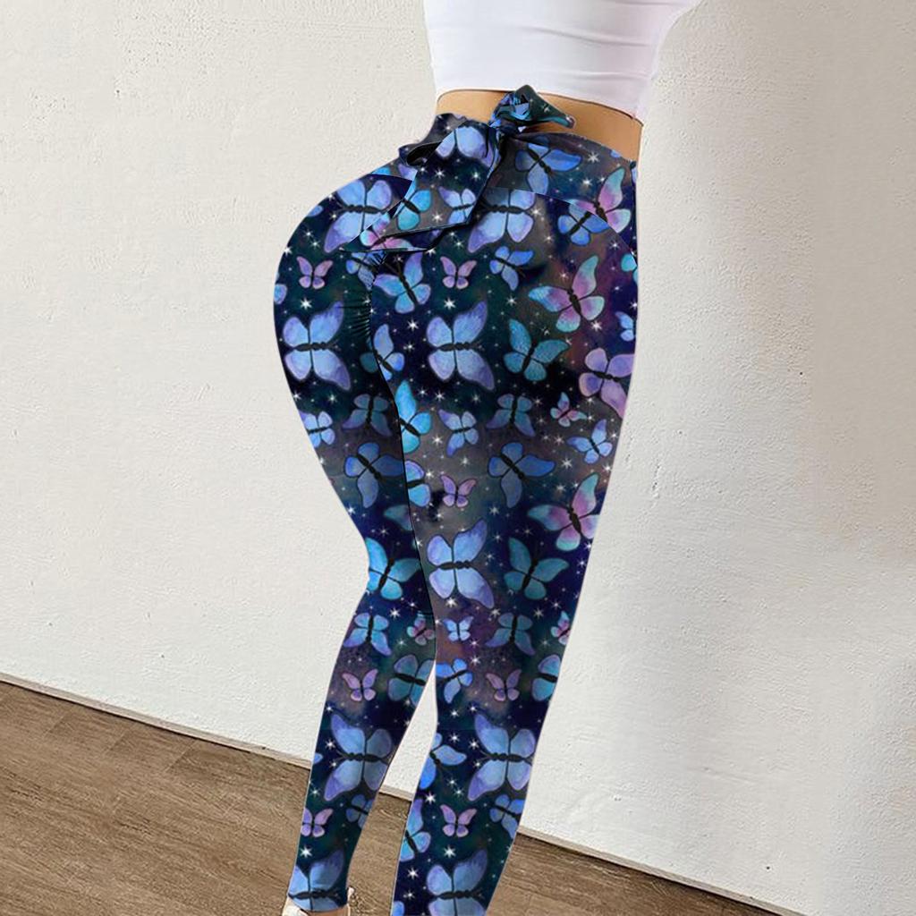 Women Printing High Waist Stretch Strethcy Fitness Leggings Yoga Pants