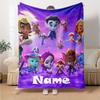 Custom Name Super Monsters Theme Printed Blanket - Perfect for Couch, Bed, Travel & Outdoor Use | Machine Washable, Cozy & Durable.