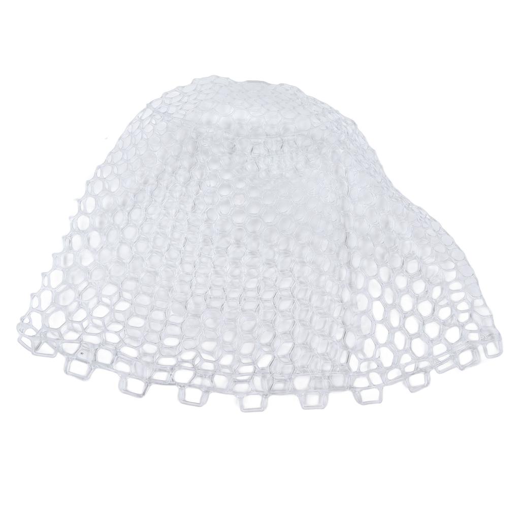 Fly Fishing Landing Net Clear White Soft Rubber Mesh for Trout Catch and Release for Fishman 32cm