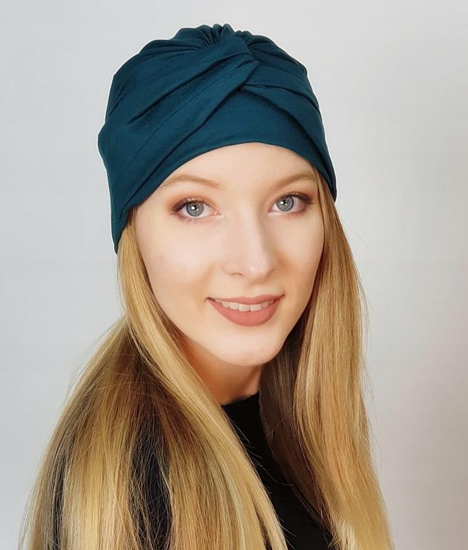 Stylish Turban Sara Green Bottle 13 Made of Viscose Even After Chemotherapy