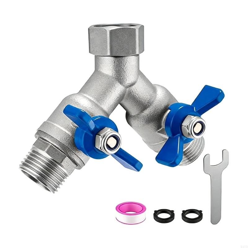 Y Double Outlet Hose Connector Garden Faucet Y Watering Connector Splitter For Garden Home Watering Systems M4YD