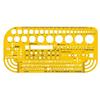 UCHIDA Template No.861 Mechanical Symbols Scale 012-0006 Orange 233mm X 114mm X 0.8mm