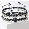 Retro-Style Evil Eye Bracelet: Handmade Woven Cord, Adjustable for Women
