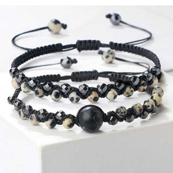 Retro-Style Evil Eye Bracelet: Handmade Woven Cord, Adjustable for Women