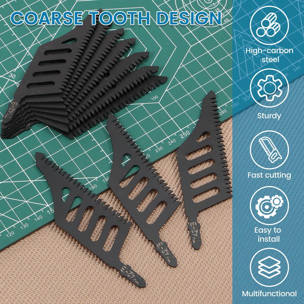 10/20PCS Jigsaw Blades Heavy Duty T-Shank Wood Aluminum Cutting Coarse Teeth Precision Tight Spaces Tools Replaceable Cut Tools