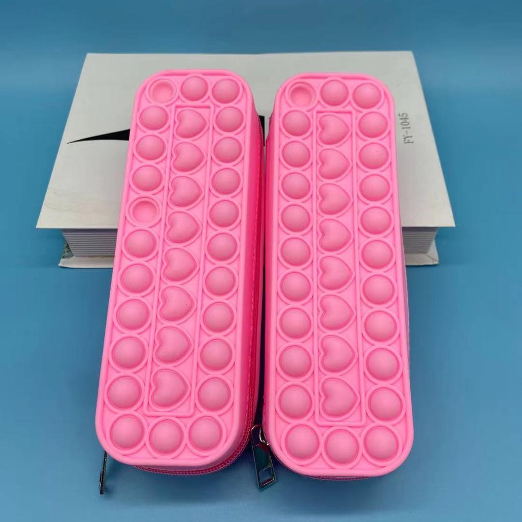 Novo pops sua bolha push fidget brinquedos caso de lápis crianças alívio do estresse espremer brinquedo anti-stress popsits macio crianças brinquedos popper