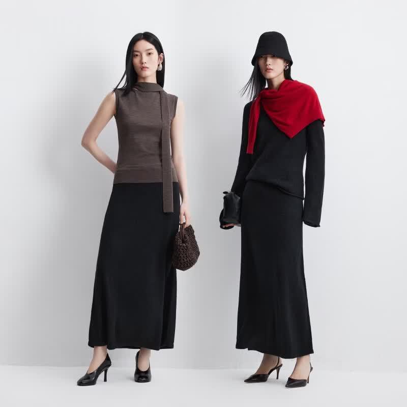 Veromoda Autumn 2026 Wool Blend Midi Skirt