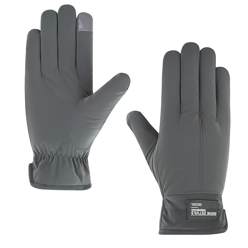 Winter Thermal Insulated Cycling Gloves With Reflective Stripes Waterproof Windproof Touchscreen Compatible Men Outdoor Skiing