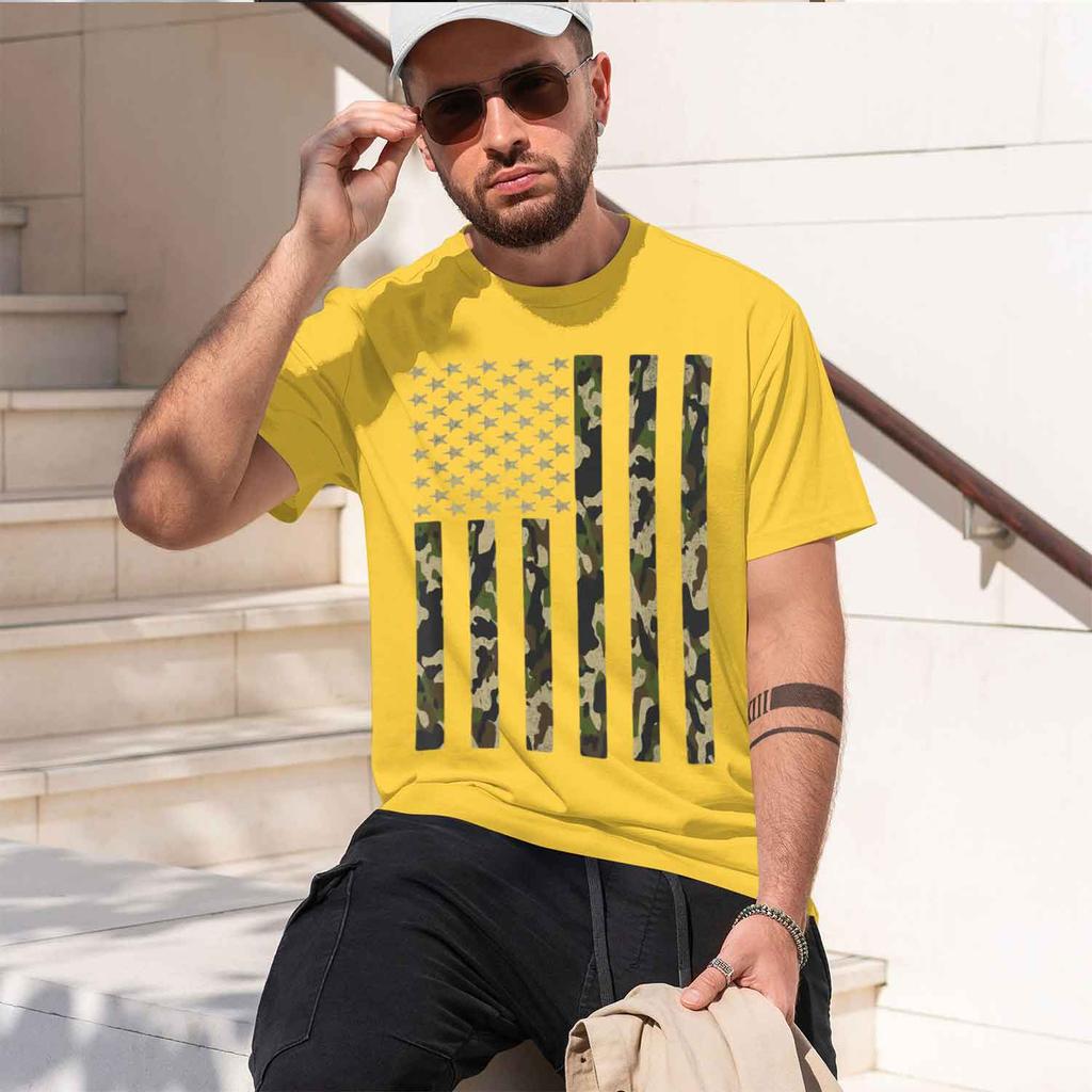 Camo Ameran Flag Usa Camouflage Unisex Unisex Th Tshirt Summer Shortsved Breathable Sweatwking Versatile 2026 New Model Shortsle