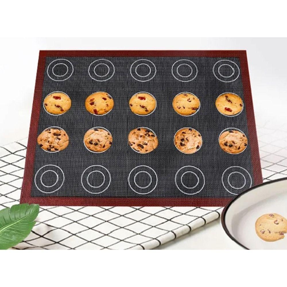 1PC Durable with Button Silicone Baking Mat Reusable Heat Resistant Oven Liner Non-stick 30x40cm Pastry Mat Baking Supplies
