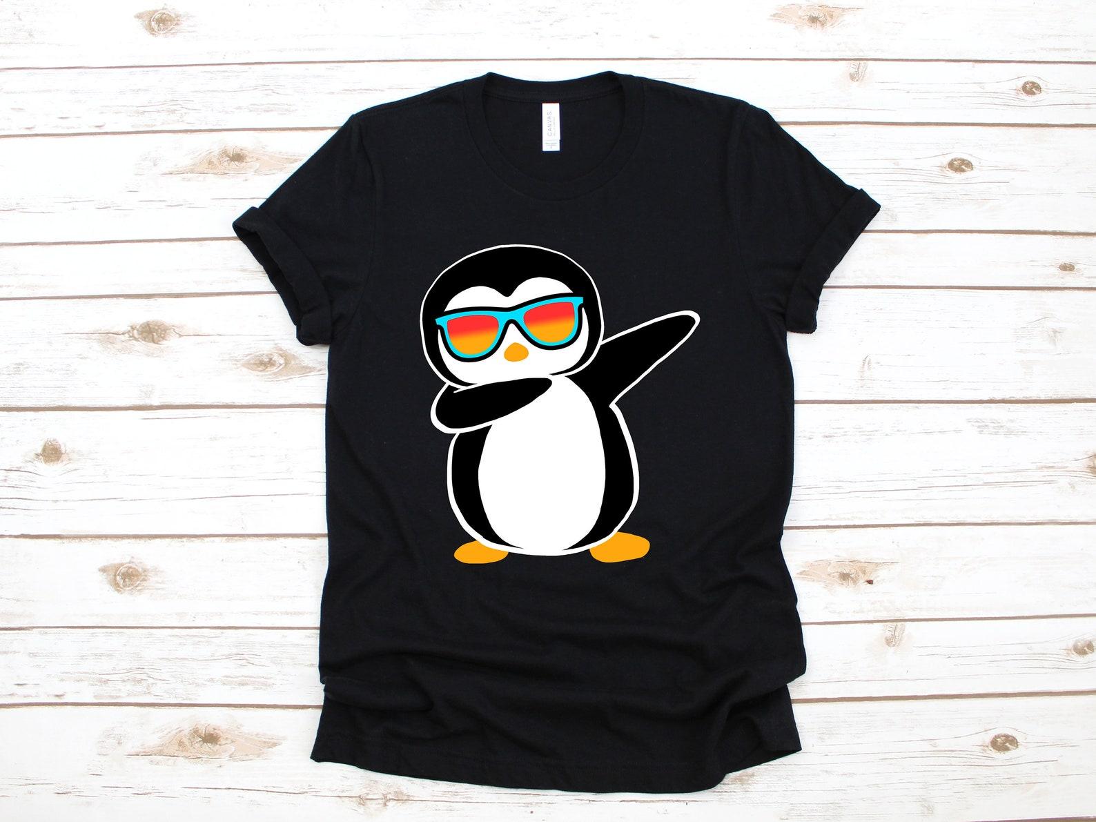 Dabbing Penguin Shirt, Cute Penguin T-Shirt Children Kid Tee, T-shirt Tank Top XL
