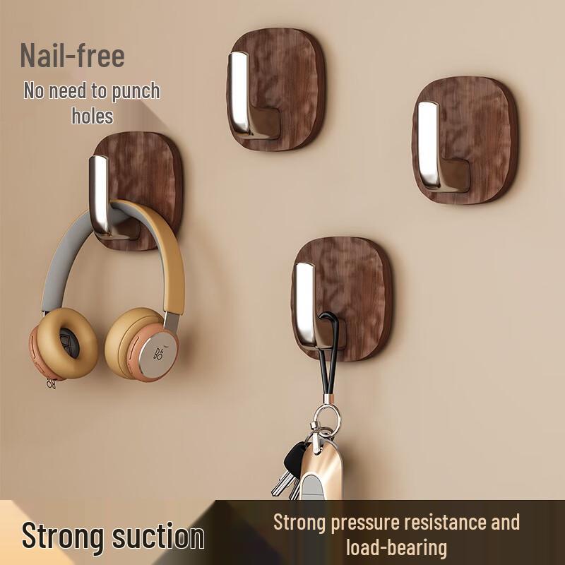 Fumade Walnut Wood Style Wall Hooks