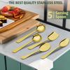 5 Pieces Stainless Steel Serving Spoons Set for Dining Table/Kitchen, 1.8 mm Heavy Gauge