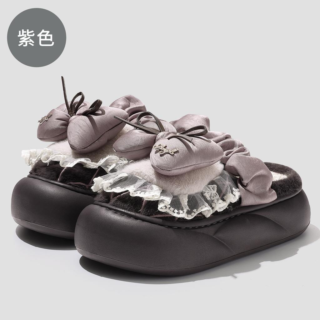 Winter cotton slippers home thick bottom warm winter wear non-slip home plush slippers