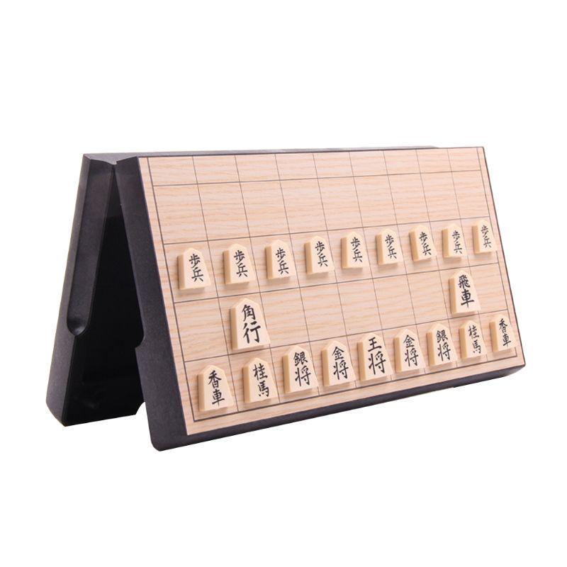 Conjunto de shogi dobrável magnético dobrável em caixa portátil xadrez japonês crianças suprimentos de jogo