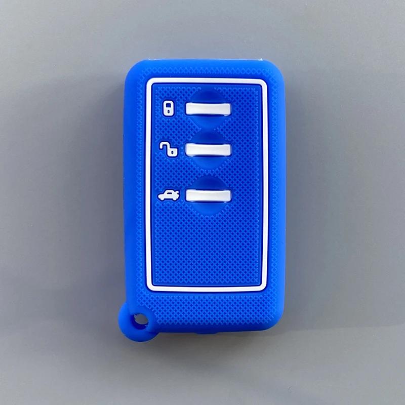 Silicone Car Key Cover Case hold shell for Subaru Forester Impreza Legacy XV Smart 3Buttons Key синий