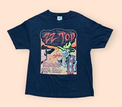 Vintage Zz Top Y2k T Shirt 2004 Summer Tour Large Black Vtg 2000s