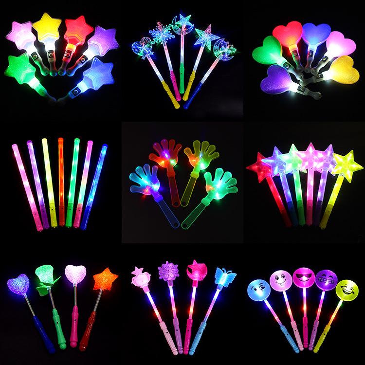Seven-Color Flashing Star Wand - Electronic Glow Stick for Kids' Concerts and Parties