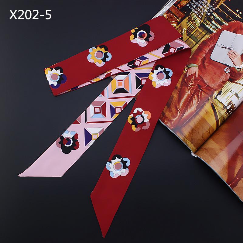 

120см*5 шарф Камелия имитация шелка узкий длинный шарф солнцезащитный разнообразный волшебный галстук лента для ручки сумки женские узкие шарфы