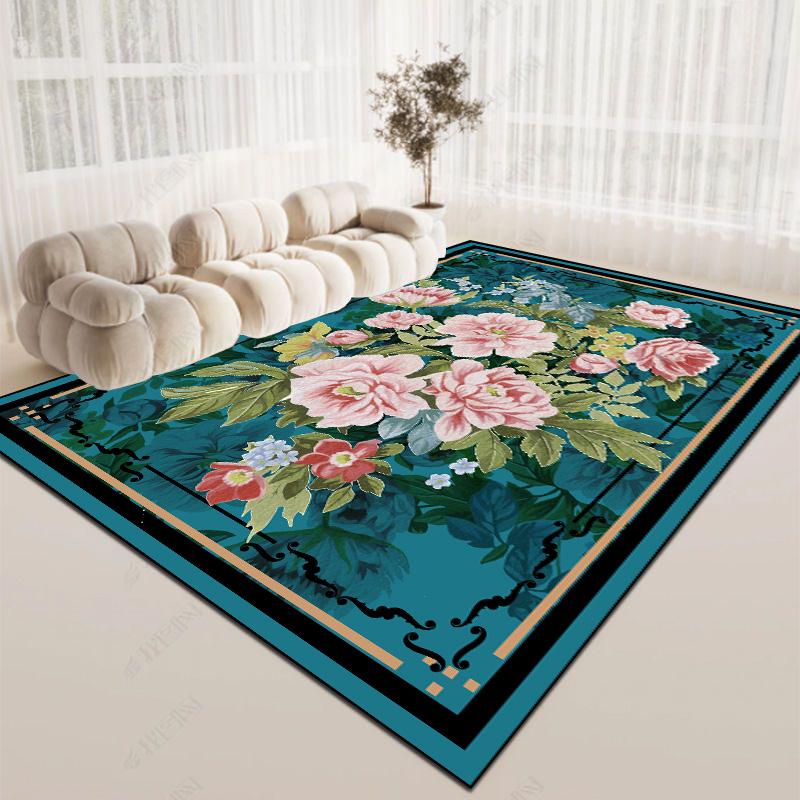 Modern Light Luxury Carpets Flower 3D Rug for Bedroom Large Floor Mat Living Room Sofa Non-slip Carpet Washable Lounge Study Rug