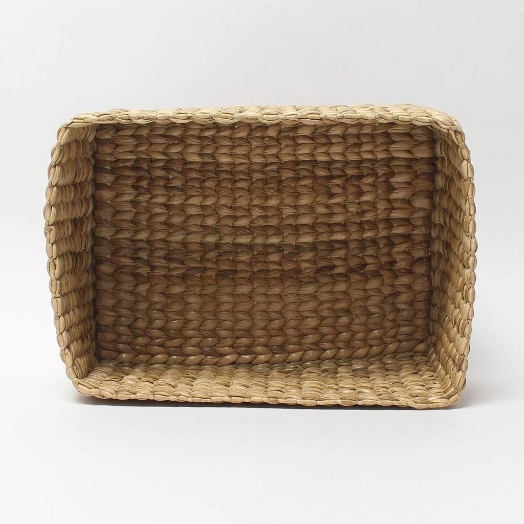 Storage Baskets | Cane Or Bamboo Basket | Gift Hamper Basket | Wardrobe Organiser (Medium), Rectangular, Beige