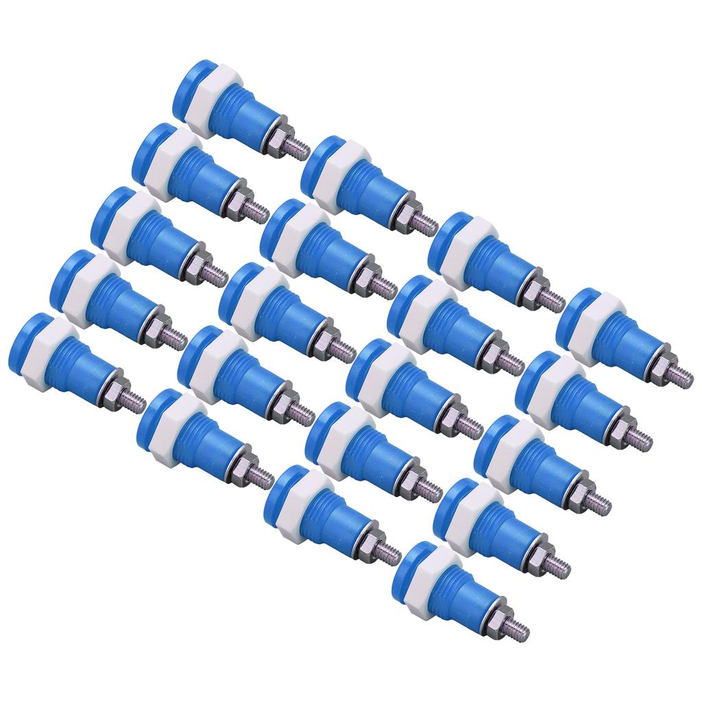 20Pcs Banana Socket 4mm Good Transmission Extensive Use Excellent Manufacture Electrical Connection AccessoriesBlue