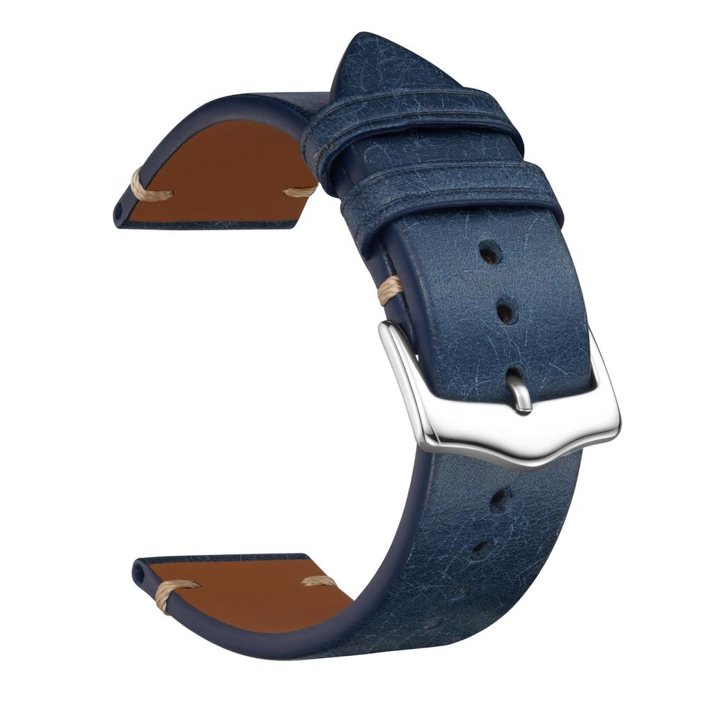 High-End Polished Retro Cowhide Strap, First-Layer Leather Strap, Suitable For Men'S 20Mm Strap, Genuine Leather.