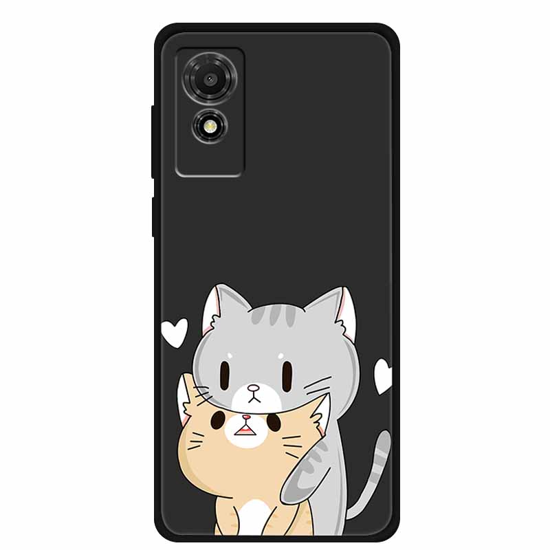 Etui na TCL 501 2024 Miękkie Etui Silikonowy Tylny Pokrowiec na TCL T433D Ochronna Obudowa Etui na TCL 501 Etui Kreskówkowe Zwierzątko TCL501