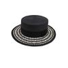 Dell Le European And American Retro Flat-Top Straw Hat Mixed Color Straw Top Hat Niche Fashion Summer Outing Sun Hat
