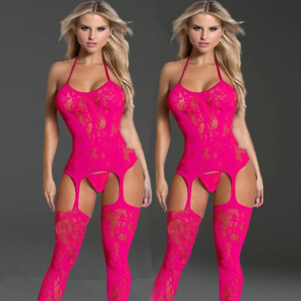 Black Sexy Fishnet Body Stockings Women Sexy Open Crotch Underwear Hollow Out Transparent Bodysuit Lingerie Porn Erotic Costumes