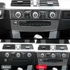 For BMW 5 Series E60 2004-2010 Accessories Carbon Fiber Interior Car Air Conditioner CD Control Panel Trim Cover Frame Stickers
