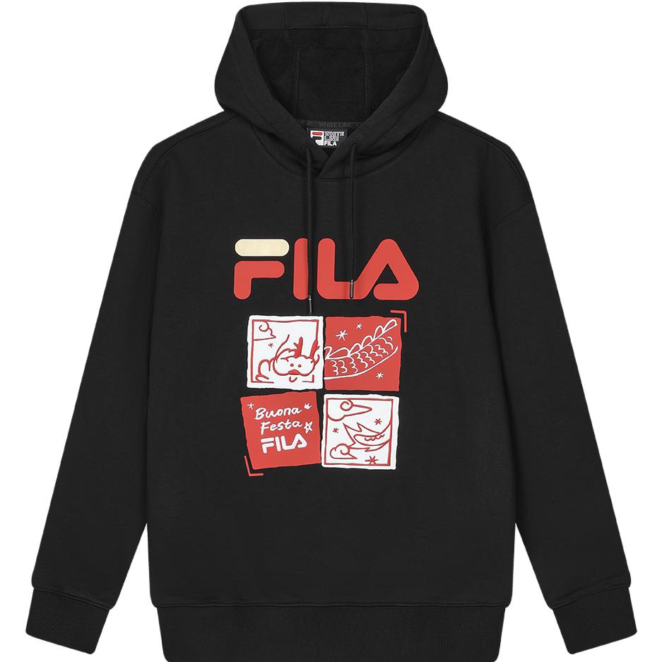 New FILA Dragon Series Sweatshirt Unisex Jet Black F11U419204F-BK