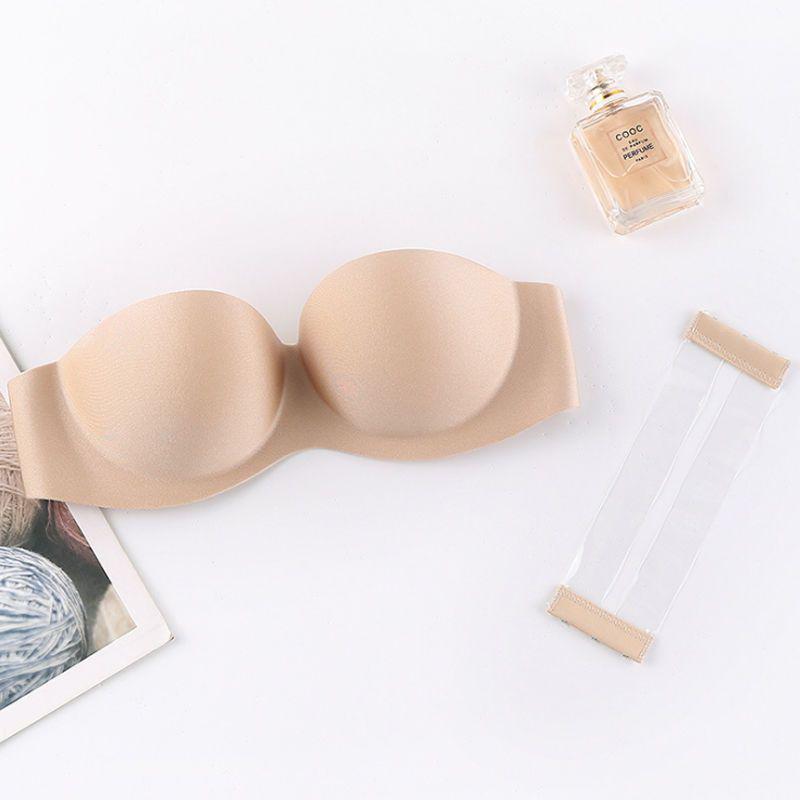 Reggiseno Push-Up Senza Spalline con Incrocio Senza Cuciture per Abiti da Sposa e da Sera