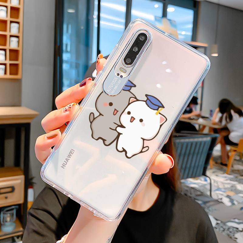 FHNBLJ Mochi Peach Goma Cat Phone Case For Huawei P 20 30 40 pro lite Psmart2019 Honor 8 10 20 Y5 6 2019 Nova3E