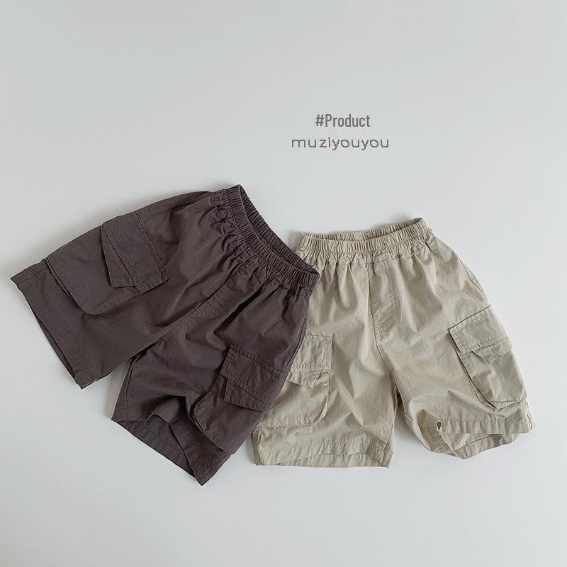 

2025 Spring/Summer Trendy Kids Mid-Length Workwear Shorts - Unisex 90 cm
