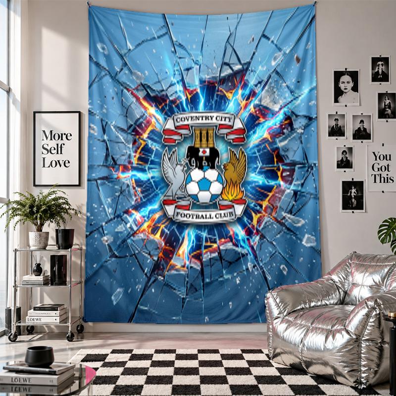 Coventry City Football Wall Tapestry Home Decor Wall Hanging Cloth for Bedroom Living Room Background