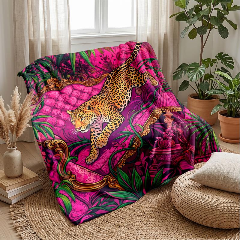 Jungle Glamour Pattern 1 Theme blanket Lightweight Warm Flannel Blanket Decorative Throw Blanket for Home Decoration