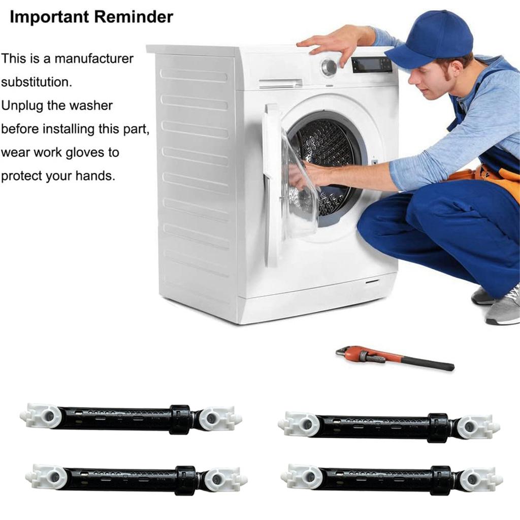 4PCS Washer Shock Absorbers Replacement for Whirlpool Replaces 8182703 AP3868181 1173231 8181646, PS989596