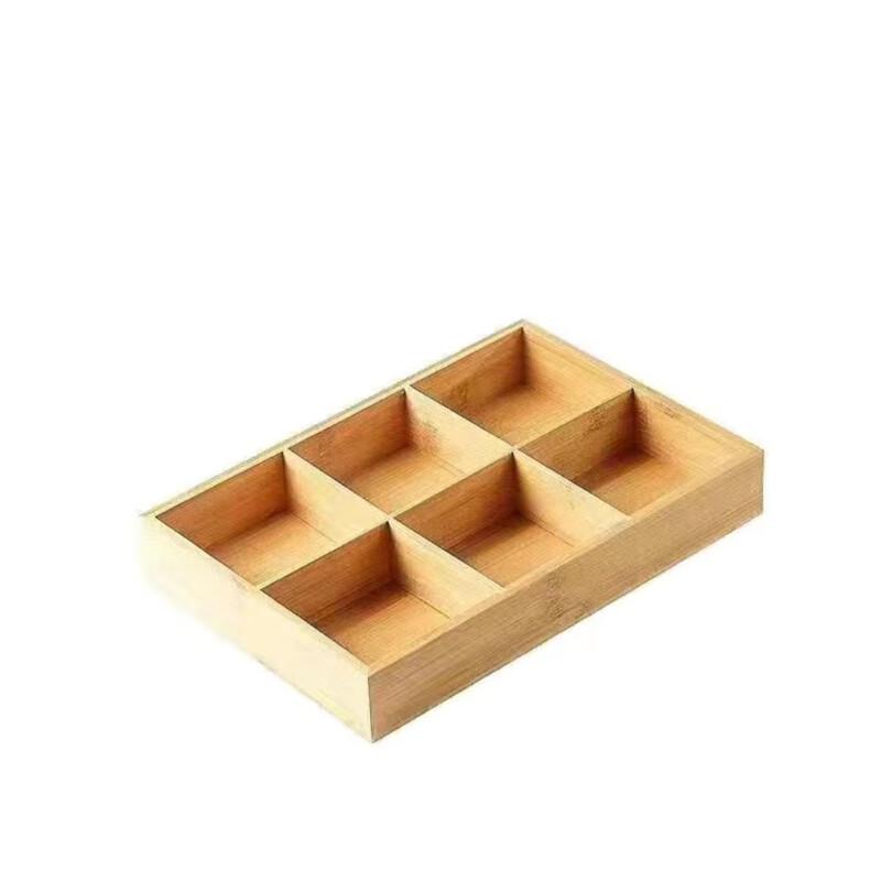 Mingchuxing Bamboo Wood Divided Serving Tray