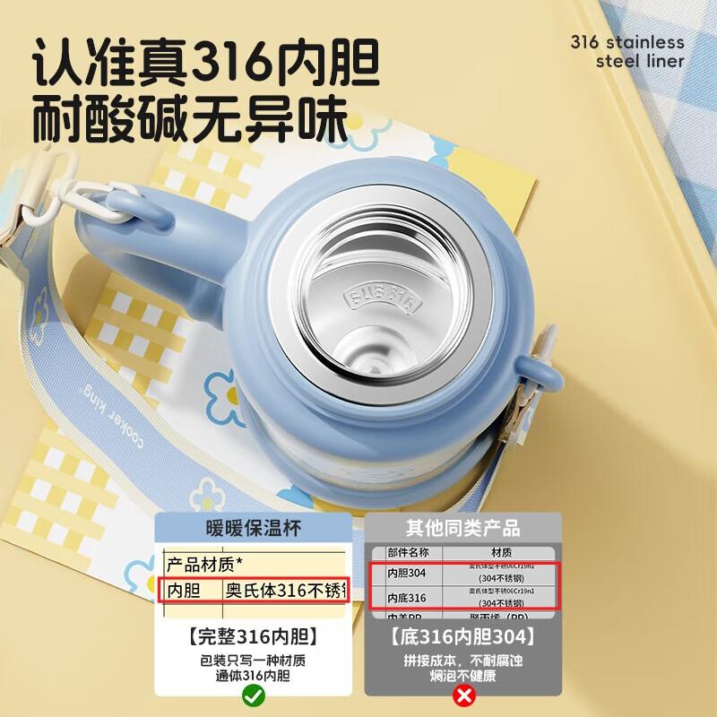 Chuida Huang 316 Stainless Steel Kids Insulated Water Bottle with Dual-Drink Lid, 650ml