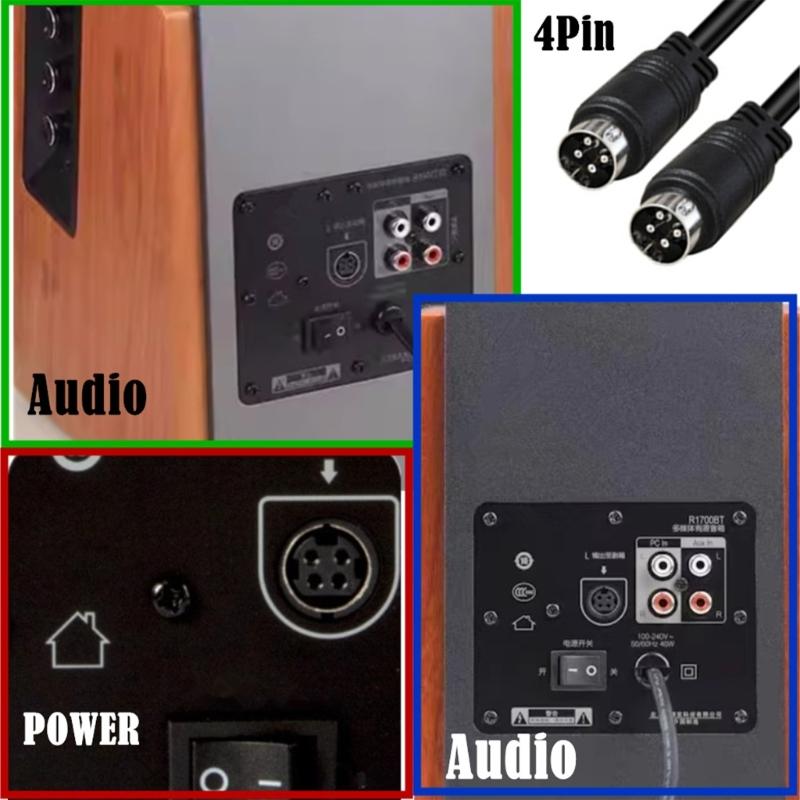 4-Pin DIN Stecker auf Stecker Verlängerungskabel 4-Pin DIN Stecker Kabel für DVR und DIN Sound Stecker