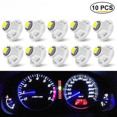 10PCS T3 T4.2 T4.7 LED Light Bulbs Car Interior Instrument Lamp Auto Dashboard Indicator Light White Blue Red Yellow Green Pink