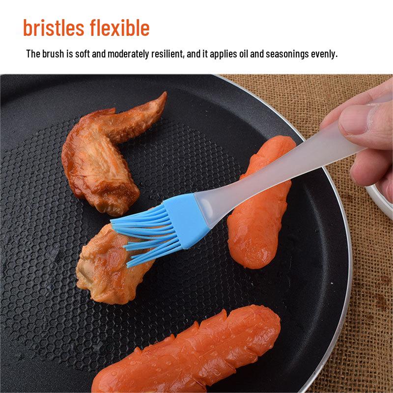 Silicone Bristle Brush for Sauces, Oil, Creams, Cake Baking, and BBQ