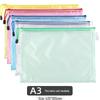 A4 Waterproof Mesh Zipper File Bag - Transparent, PVC, Handheld, Office & Student Stationery.