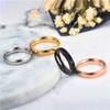 Einfache 2/4/6mm Edelstahl Eheringe Goldfarben Glatt Damen Herren Partnerring Schmuck