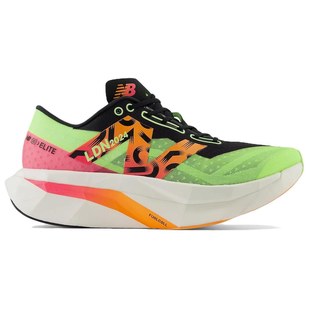 New Balance FuelCell SuperComp Elite v4 TCS London Marathon 2024 Men Sneakers Green Bleached-Lime-Glo Hot-Mango MRCELLN4